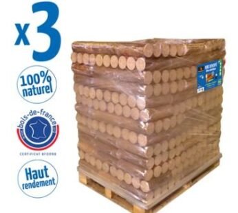Woodstock Holzbriketts – 3 Paletten – je 104 Pakete mit 5 Briketts – gebrauchsfertig